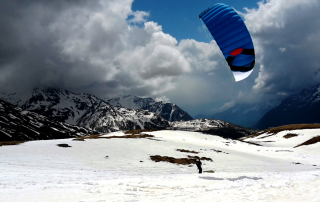 Die Ozonekites sind besonders für den Snowkiteeinsatz geeignet.